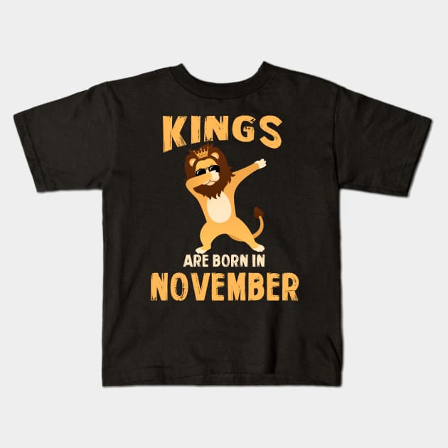 Cute King Are Born In November T-shirt Birthday Gift Kids T-Shirt by johnbbmerch